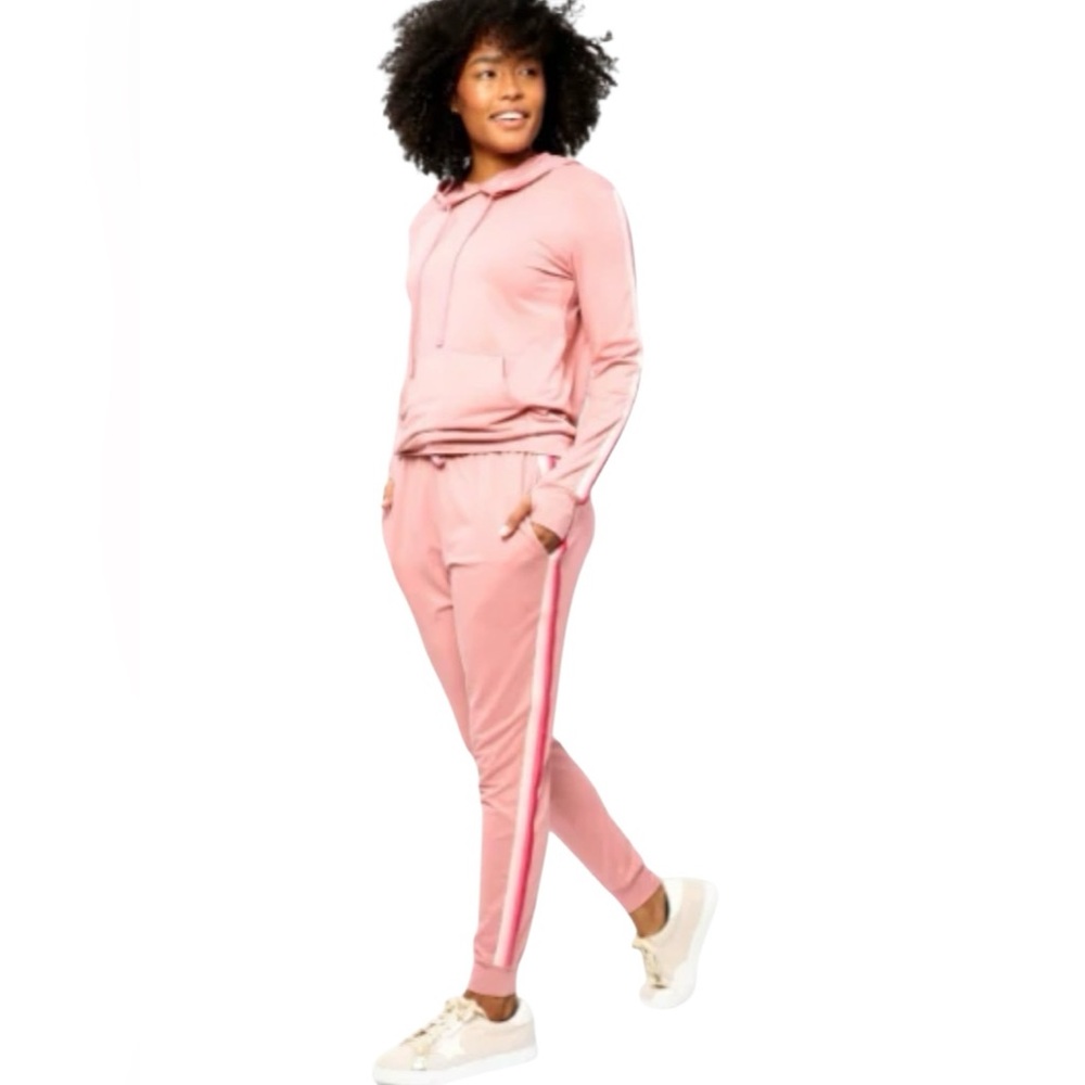 FITKICKS '76 Varsity Women's Pink Hoodie and Joggers Set